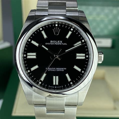 rolex oyster perpetual mens black|rolex oyster perpetual 41 prix.